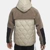 Nike Men's Sportswear Heritage Hooded Fleece Full-Zip Jacket Olive Grey Mystic Stone Black CU4447-040