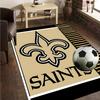 Who Dat Nation Football Rug Office Carpet Non-Slip Mat, Chair Rug Floor Covering for Gaming, Bedroom, Living Room , Home Decor Christmas Gift