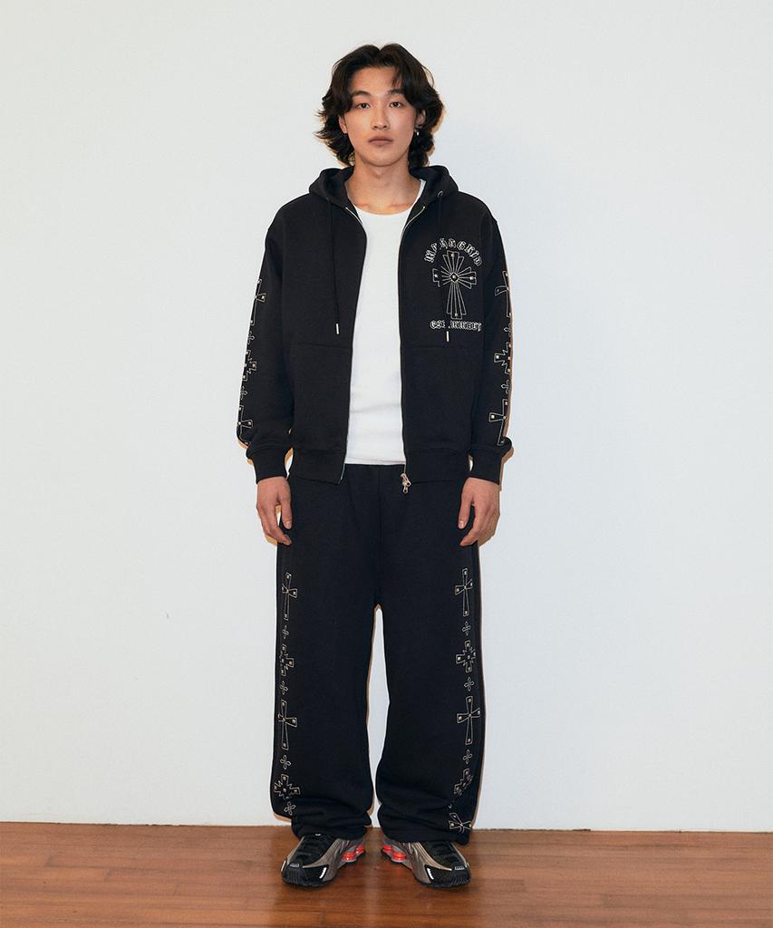 MAHAGRID Cross Stud Sweatpant Black(Mg2Gsmpa09A)