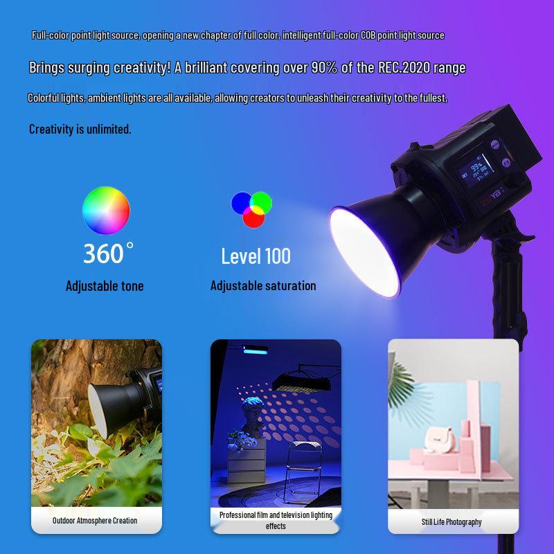 8 Shadow Bang 60W RGB LED Atmosphere Light for Live Streaming, Outdoor Shooting, and Portrait Photography