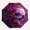 1pc Dreamlike Fusion of Skulls Butterflies and Petals Pattern Automatic Umbrella is Fashionable, Suitable for Travel and Daily UseC059