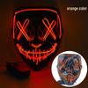LED Luminous Halloween V for Vendetta Mask - Black Ghost Face Party Prop