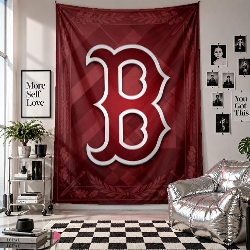 Boston Red Sox Wandteppich Heimdekoration Wandbehang Tuch für Schlafzimmer Wohnzimmer Hintergrund