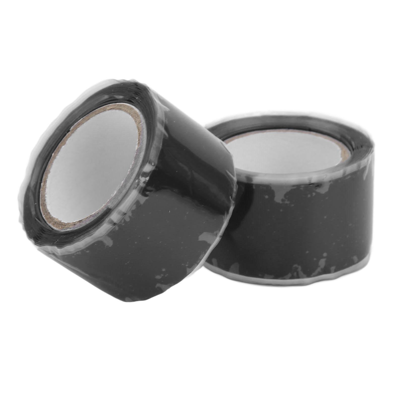 

2PCS Self Fusing Silicone Tapes Insulation Waterproof Adhesive Tape for Water Pipe Hose Repairing Black чорний