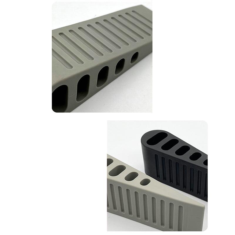 Rubber Door Stopper Reusable Shock Absorbent Block Wedge Doorstops Door Handle Stopper Home Office Door Anti-Collision Stopper