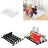 Drink Organizer for Fridge Self-Sliding Soda Can Dispenser with Locking Design 3 Rows Fridge Drink Dispenser Adjustable Width