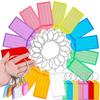 12-36Pcs Writable Folding Keychain Tags Reusable Name Identification Tags Plastic Key Tags & Blank Paper Keys Travel Accessories