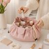 Drawstring Makeup Bag Large Capacity Storage Bag Lazy Style Travel Toiletry Bag  Gift