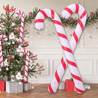 Inflatable Indoor Outdoor New Year Party Balloons Candy Cane Stick Party Favors Christmas Supplies
