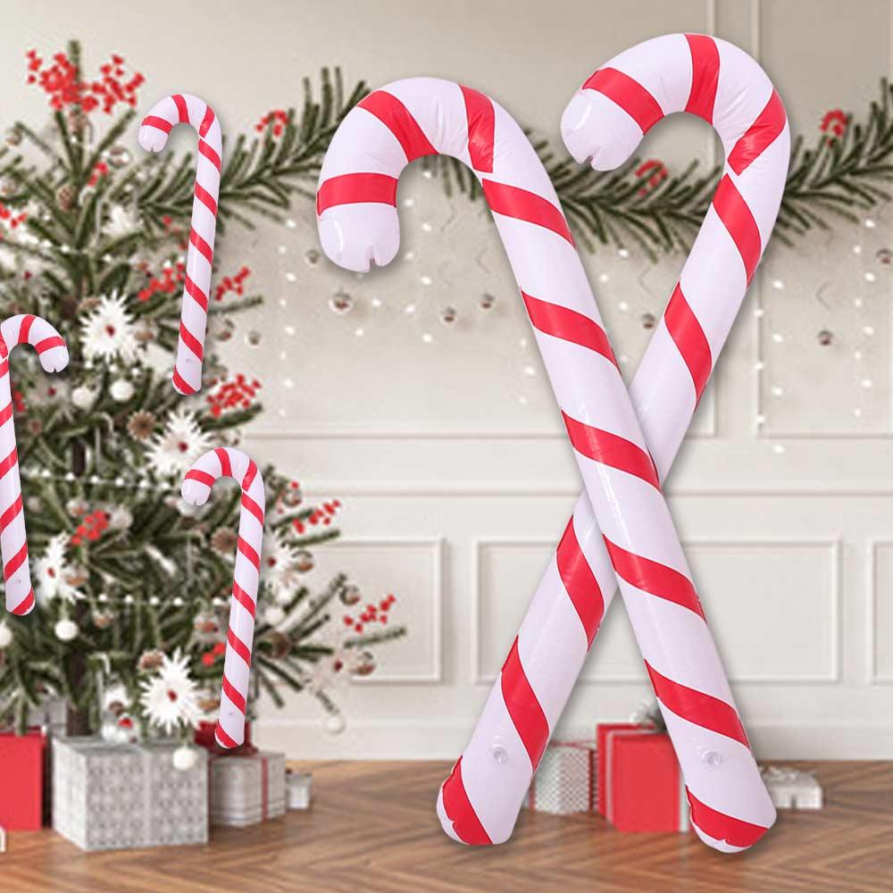 Inflatable Indoor Outdoor New Year Party Party Favors Candy Cane Stick Balloons Christmas Supplies