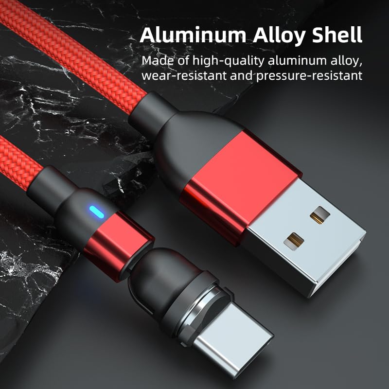 Magnetic Charging USB Cable of 3 2m Micro USB Micro USB Cable 2m Cable, 3-in-1 [Set (1m + + 3m)] 360° + 180° Rotation, Magnetic, Dustproof,