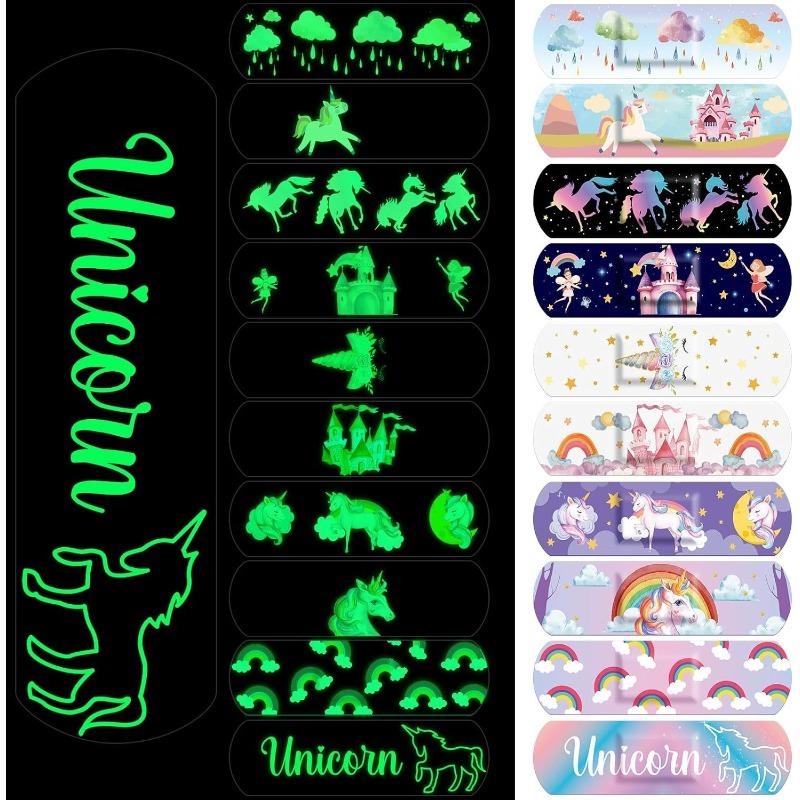 10Pcs Luminous Bandage for Children Adult Glow In The Dark Cartoon Wound Dressing Woundplast Emergency Accessories Baby Care