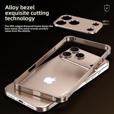 Originalfarbe Aluminiumrahmen Metallstoßstange Hartschale für iPhone 17Air 17 Pro Max Legierung Linsenschutz Handyhülle