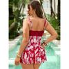 Plus Size Two Piece Conservative Women Swimwear Printed Bathing Suit