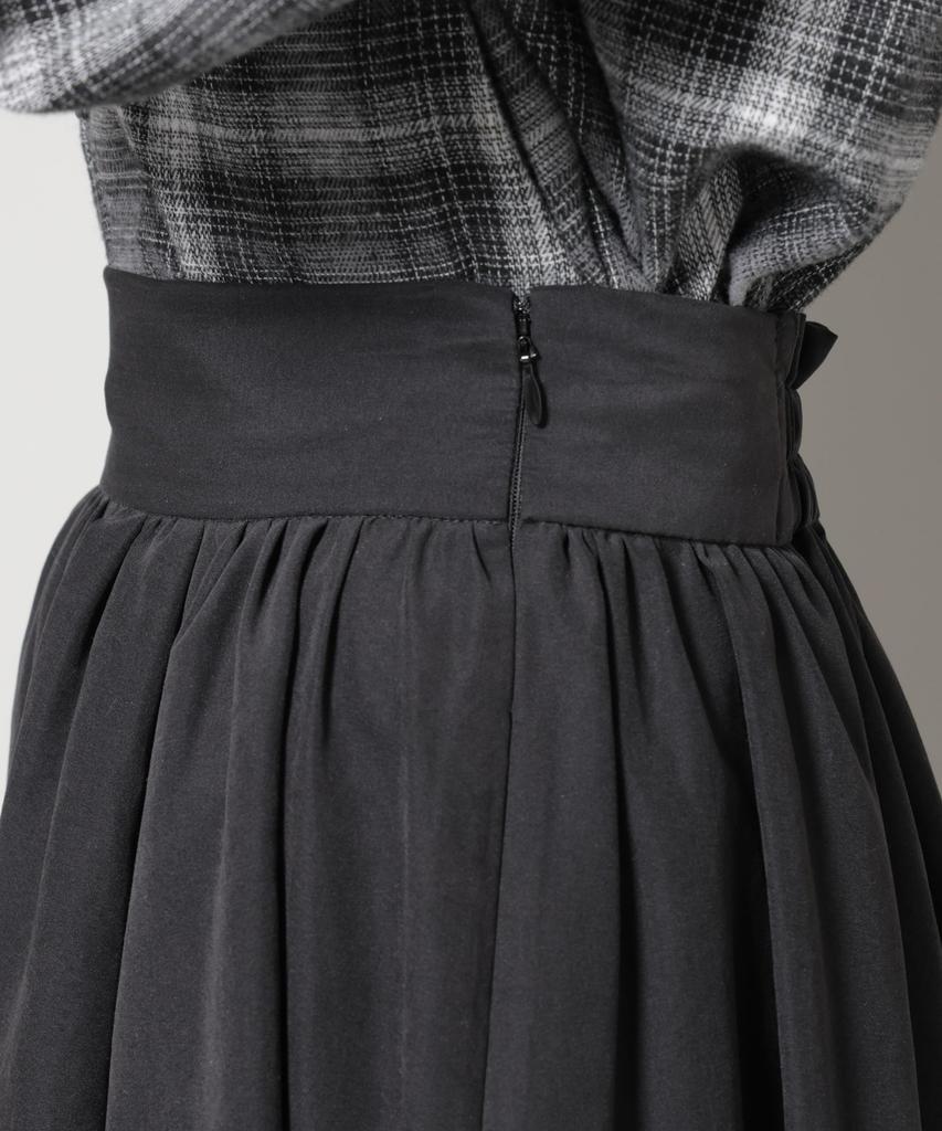 Nano Universe Brushed Peach Gathered Voluminous Size F Women's Skirt, 020, Gray, 673-5230321