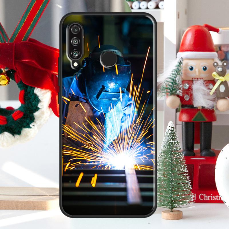 Welder Welding Hot Metal Worker For Huawei Nova 12i 11i 8i 12s Y73 Y72 Y61 Y91 Y90 Y70 Y60 9 10 SE P60 Pro P30 P40 Lite Case