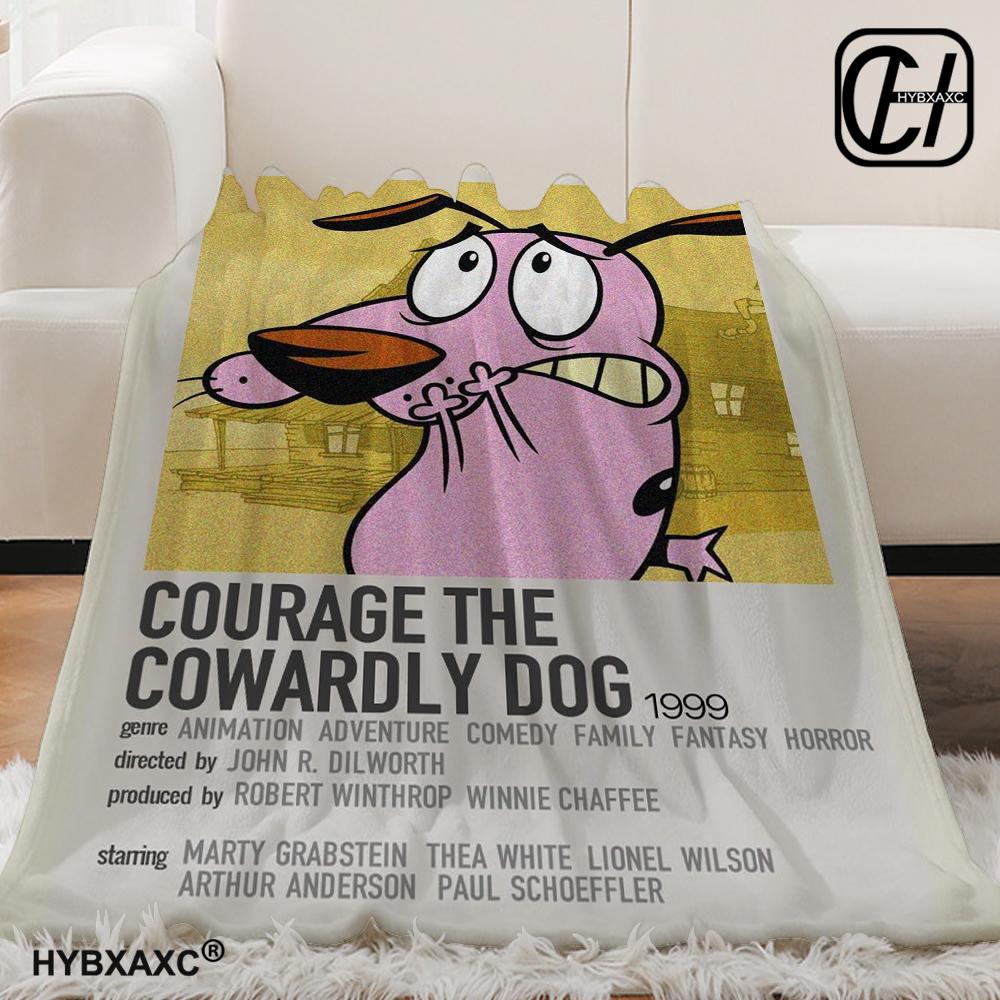 C-Courage The Cowardly Dog Printed Blanket Warm Soft and Comfortable Home Travel Blanket Sofa Bedding Cover Blanket Gift