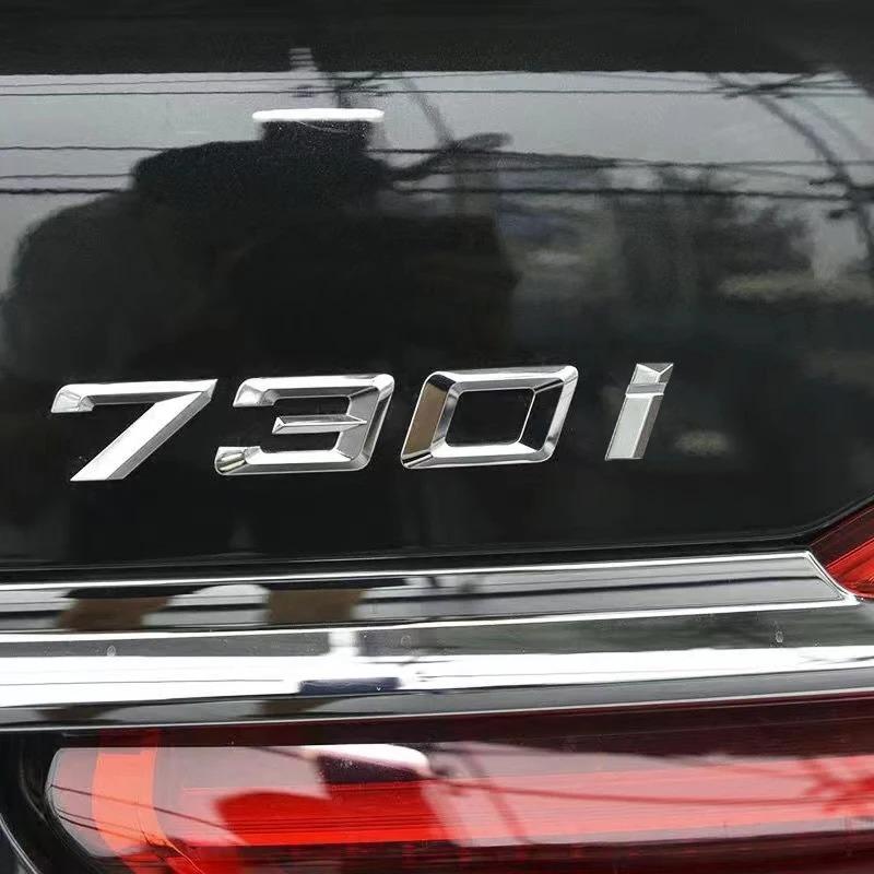 3D ABS Auto Kofferraum Buchstaben Logo Aufkleber Abzeichen Emblem Sticker für BMW 7er Serie 730i 740i 745i 750i E38 E65 E66 F01 F02 G11 G12
