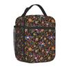 Colorful Mexican Flower Lunch Box Reusable Lunch Bag Work Bento Cooler Reusable Tote Picnic Boxes Insulated Container for Picnic