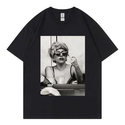 Singer Lady Gaga Merch T Shirt Men Women Clothing Harajuku Pop Music Short Sleeve Tshirt High Quality Cotton Oversized Tshirts