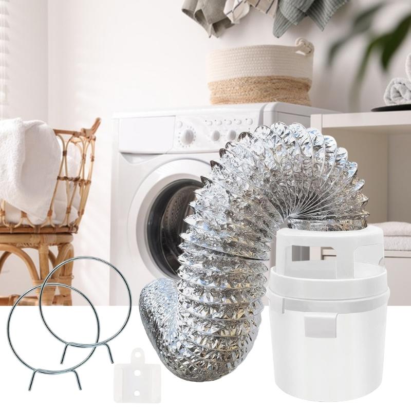 Indoor Dryer Vent Set Filter 3 In 1 Filter Bucket with Ducting Hose Replacement Part for Electric Dryer Accessories