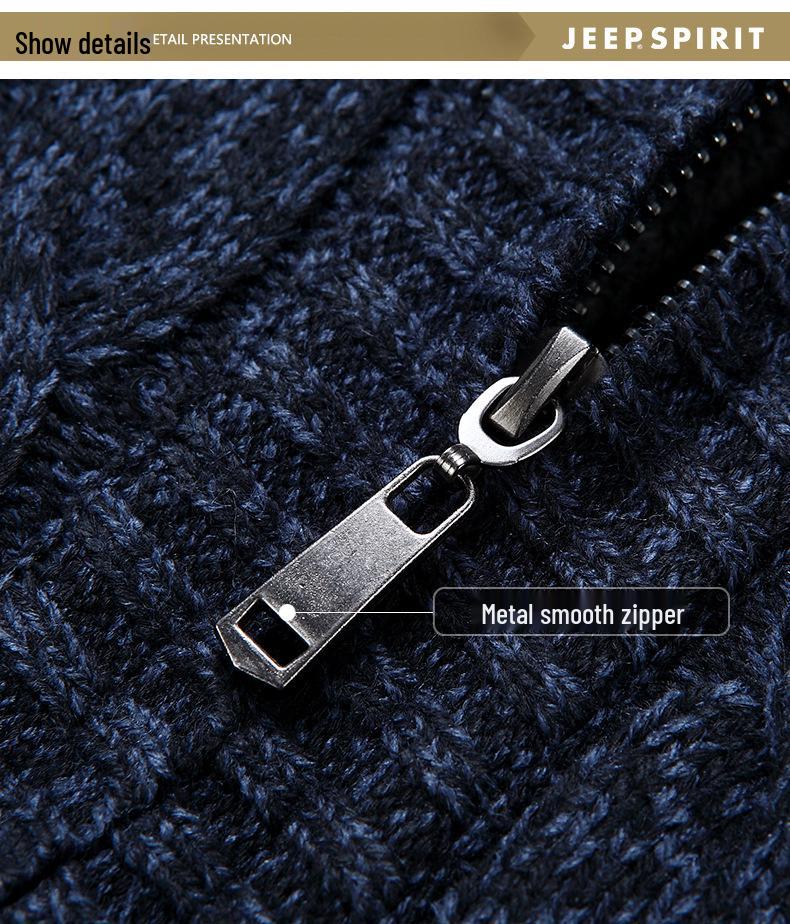 2025 Autumn Velvet-Lined Zipper Cardigan: Stylish, Comfortable, Versatile Wool Sweater