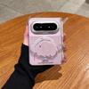 Magnetic Purple Gray Elephant Stand Phone Case Pura X Max Foldable With Shockproof Bumper Chain Strap