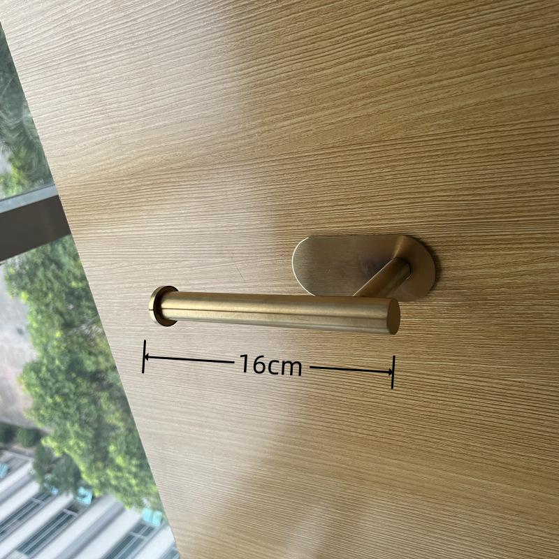 Stainless Steel No-Drill Wall-Mounted Towel and Toilet Paper Holder