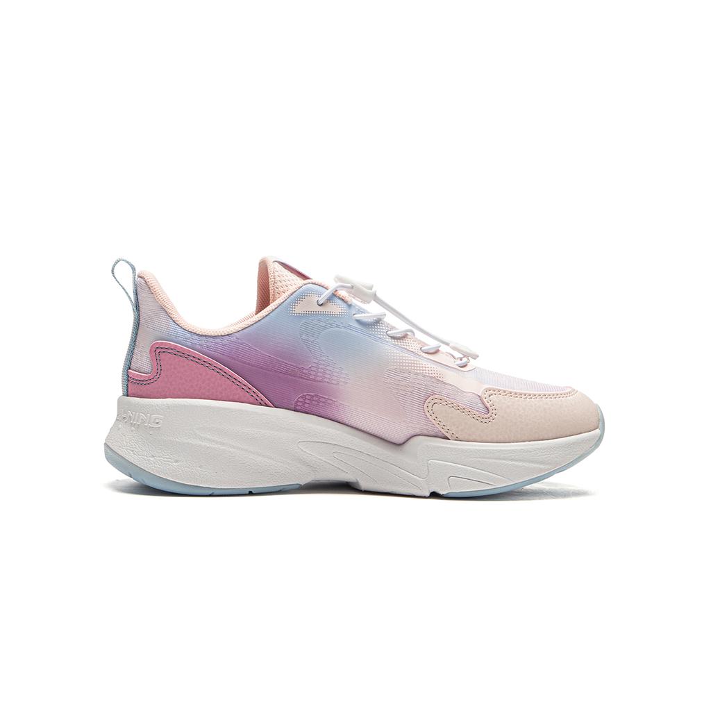 Li Ning Kids Gradient Low Top Casual Shoes Kids Casual Shoes Pink YKCU110-4