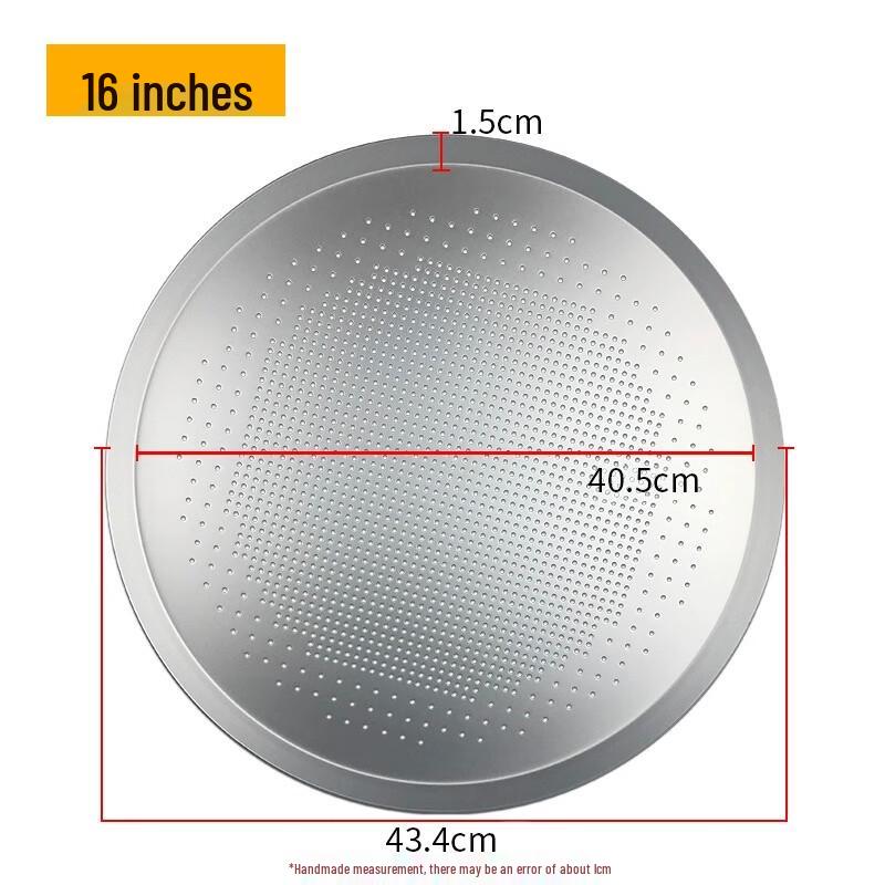 Wuhe Перфорированная анодированная алюминиевая форма для пиццы 16 дюймов