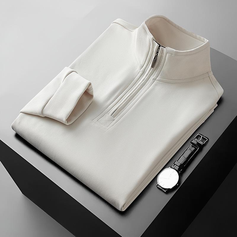 Men S Half Zip Stand Collar Long Sleeve Pullover Sweatshirt Casual