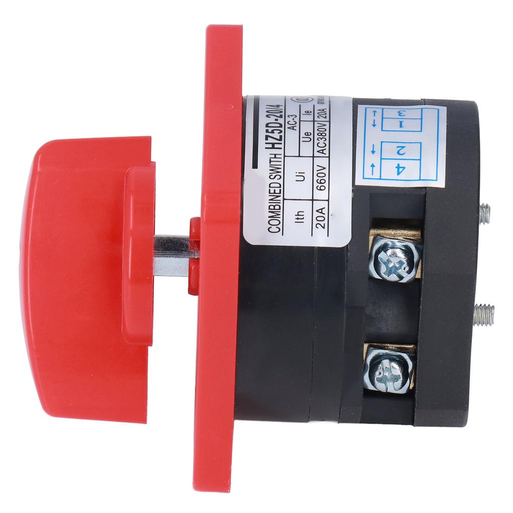 BERM Changeover Switch Rotary Knob 1 Pole 2 Position Accessory for Power Control AC 380V