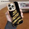 Phone Case: Lambskin 2D Flat Samsung Galaxy A34 A35 M05 M06 S20 S22 S21 FE Plus 5G Protective Case, Black Gold Glitter, Christmas and Halloween Gift