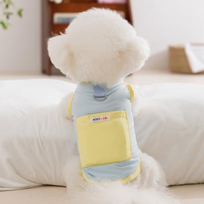 Spring and Summer Thin Breathable Tractable Teddy Bear Summer Cooling Clothes Medium and Small Dog Dog Pet Vest