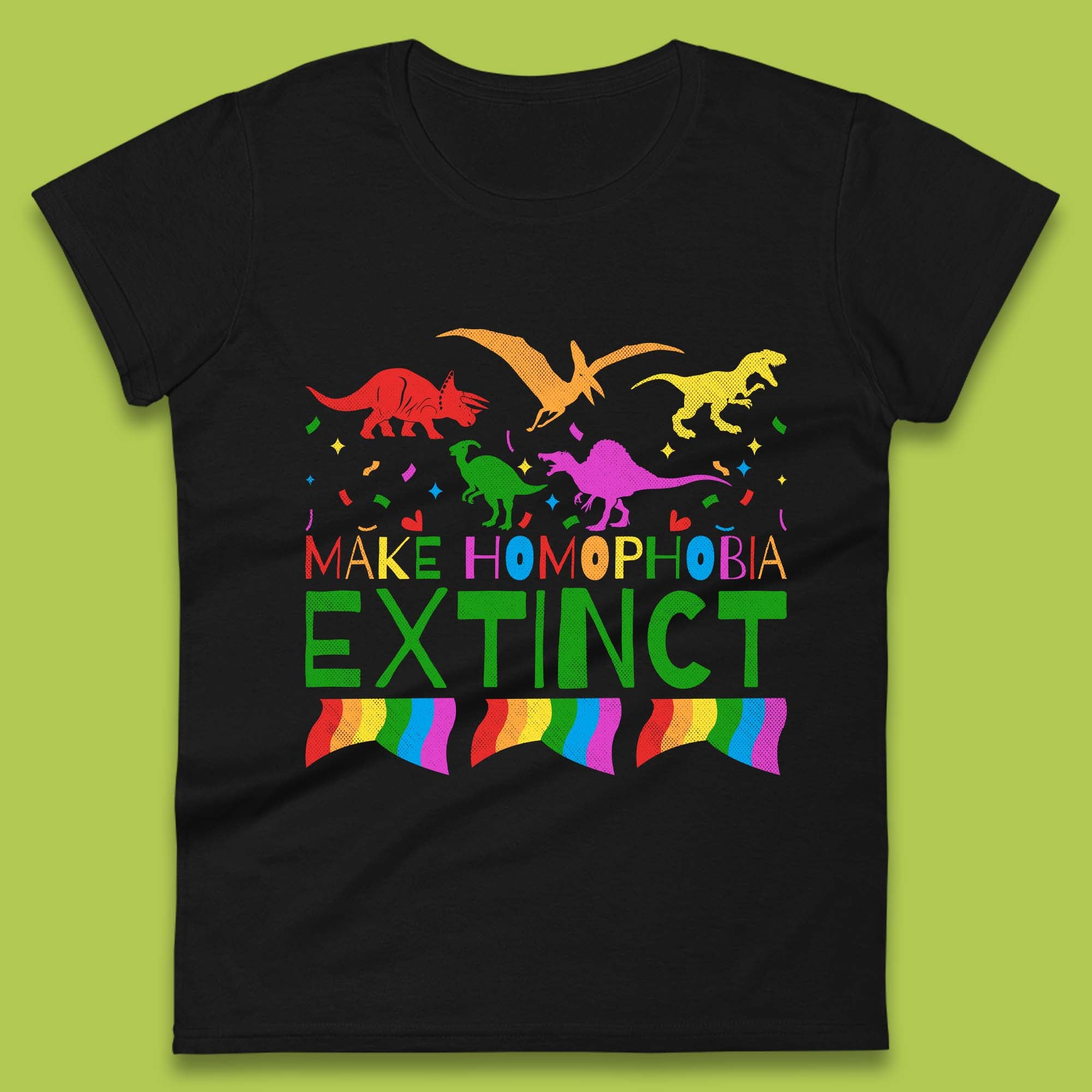 Make Homophobia Extinct Womens T-Shirt Mens Tops Tees Unisex L