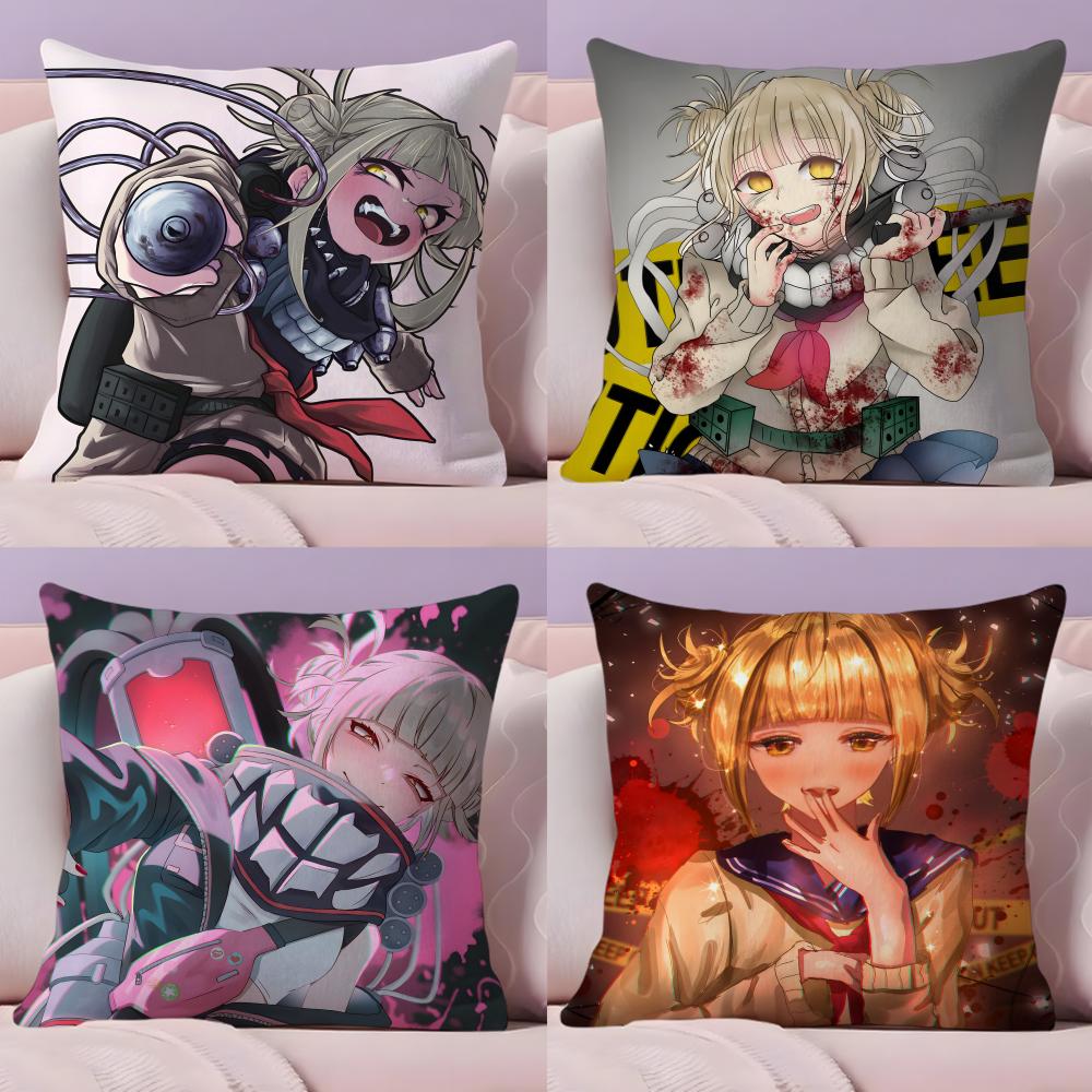 H-Himiko Toga Anime Girl Cushion Cover Plush Fabric Soft Double-Sided Printed Sofa Warm Winter Home Gift Pillow Cover