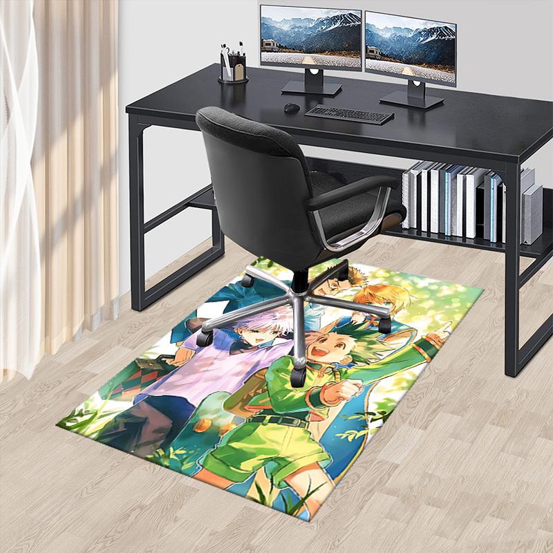 

1pc Hunter x Hunter Killua Chair Mat - Anime Cartoon Design Office Desk Pad, Non-Slip Rug for Home Decor, Living Room, Bedroom, Game Room & Dormitory 60cm by 90cm
