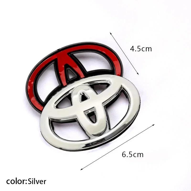 

steering wheel Toyota logo ABS For Toyota Coorolla Camry reiz RAV4 Crown Avalon CHR car logo sticker label modified accessories срібний