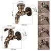 Antique Bronze Washing Machine Decorative Outdoor Faucet , Vintage Garden Bibcock Tap Wall Mounted Mop Faucet Zine Alloy