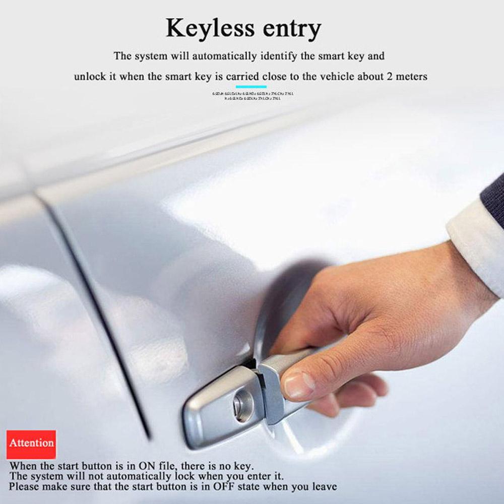 Universal Car Alarm Passive Keyless One Button Starter System Remote Control Set