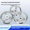 Chrome-Plated Cast Iron Handwheel with Keyway, Square Edge, Round Rim, and Rotating Handle