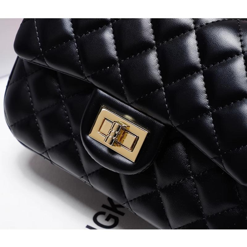 Borsa da donna Nuovo stile Borsa a catena piccola a rombi Borsa a spalla a tracolla Borsa a sfera dorata