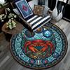 Oceanic Glass Round Area Rug Under Office Chairs Bedroom Living Room Home Decor
