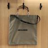 Bamboo Handle Canvas Square Tote - Unisex Single Shoulder & Crossbody Bag