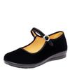 Cloth shoes cloth shoes women's black belt women's shoes slope heel dancing mother cloth shoes