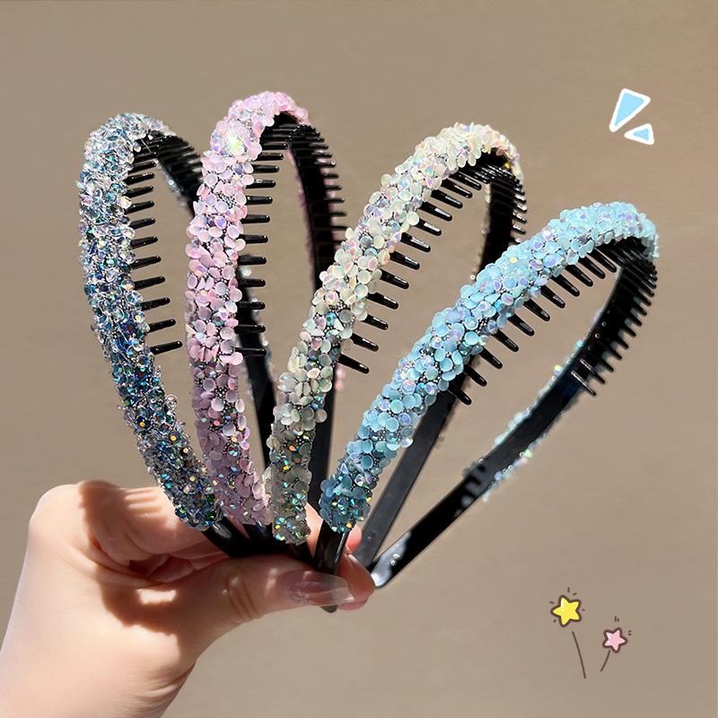 Sparkling Princess Headband for Girls - Crystal Hair Comb, New Design, Secure Hold for Flyaways, Comfortable & No-Slip, Perfect