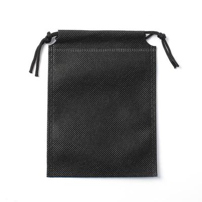 Double-sided String Non-woven Pouch 30p Set (15x20cm) (black)