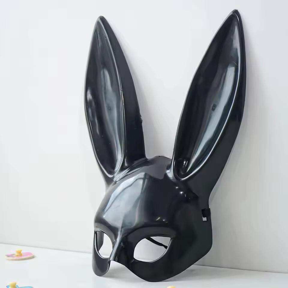 Čierna Biela Zajačia Maska Halloween Party Dekorácia Párty Dlhý Uši Zajac Zajačik Maska Kostým Cosplay