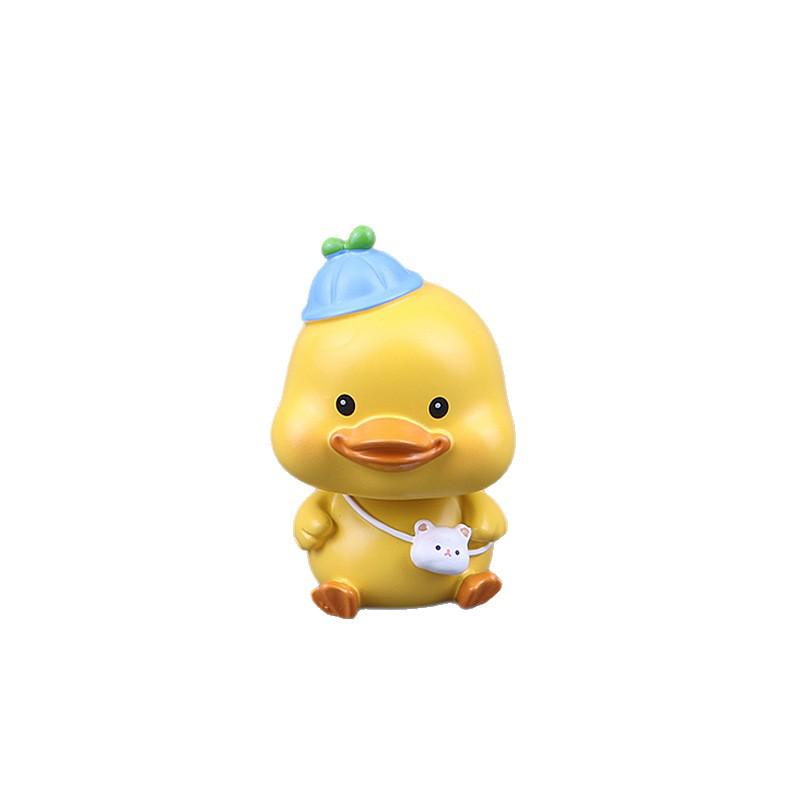 MOMO Yellow Duck Car Ornament - Head-Shaking Interior Decoration, Perfect Birthday Gift for Women.