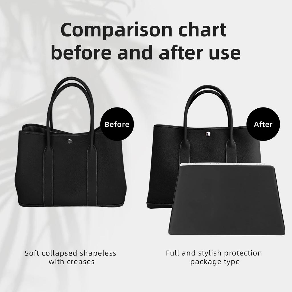 DGAZ Bag Pillow, Bag Shaper, Shape-Retaining Pillow Shaper for Birkin and Garden Party Bags 30/36/49 (Black, GP30)